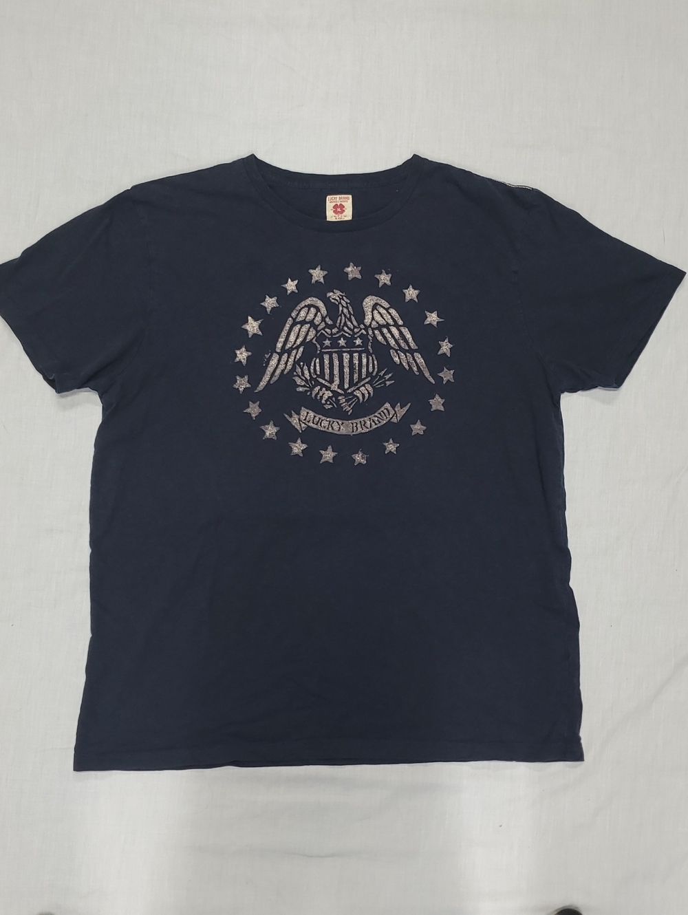 Lucky Brand Navy Blue Short-Sleeve Eagle Graphic Tee #195